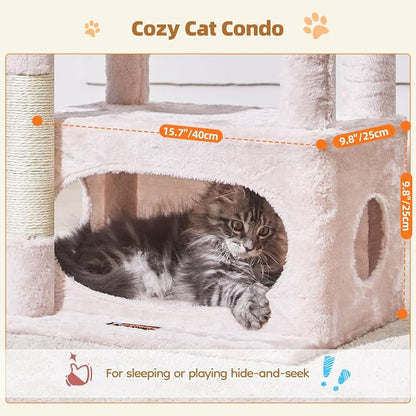 Taoqimiao Cat Tree, 38.5-Inch Cat Tower - Image 2
