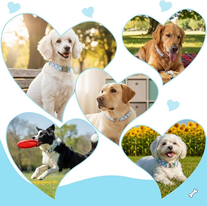 Cotton Collar for Dog，Soft Adjustable Dog Collars for Medium Dogs, Cute Dog - Image 6