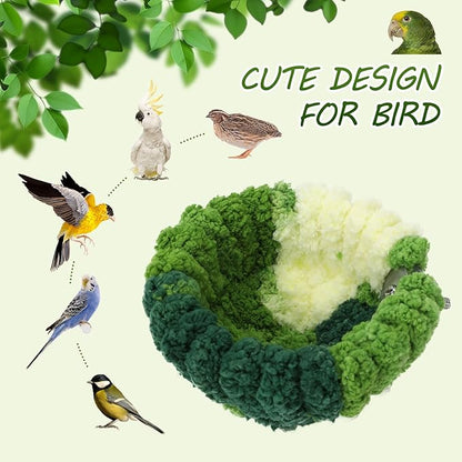 Bird Nest for Cage, Plush Hanging Bird Bed for Parakeet, Breeding Bird House - Image 6
