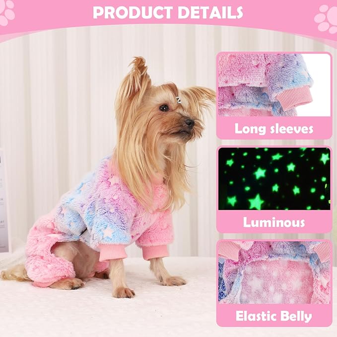 Dog Pajamas Small Girl Female, Warm Winter Extra Small Dog Clothes, Cute Fleece - Image 3
