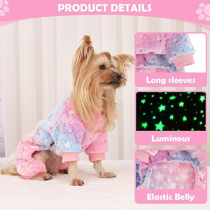 Dog Sweaters Small Girl Warm Fleece Pajamas, Cute Extra Small Dog Clothes - Image 3