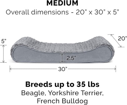 Furhaven Replacement Dog Bed Cover Ultra Plush Faux Fur & Suede Contour Luxe - Image 3