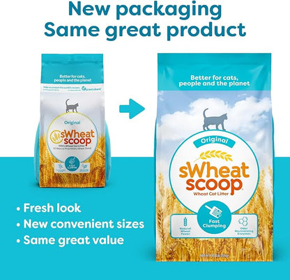 sWheat Scoop Natural Wheat Cat Litter, Fast Clumping - Image 3