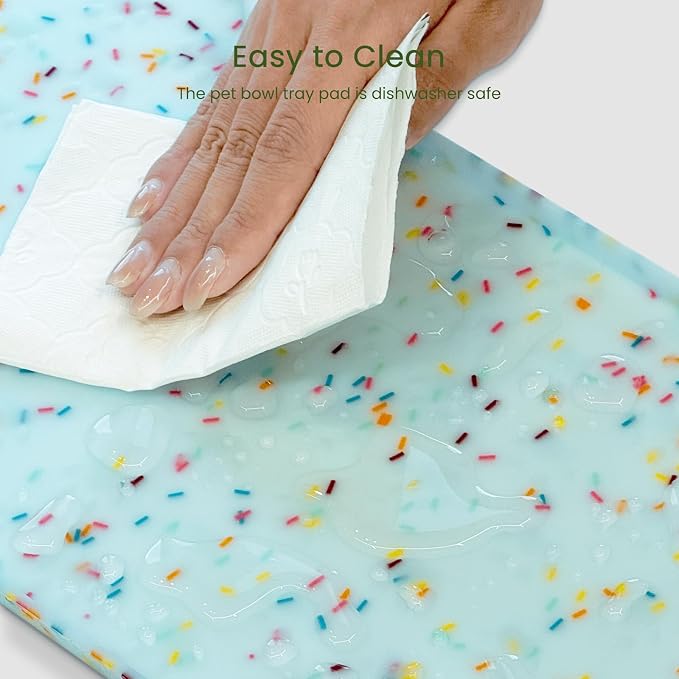 Dog Food Mat Anti-Slip Silicone Dog Bowl Mat Thicker Pet Placemat Waterproof - Image 9