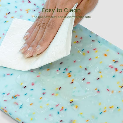 Dog Food Mat Anti-Slip Silicone Dog Bowl Mat Thicker Pet Placemat Waterproof - Image 9
