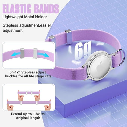 AirTag Cat Collar, Ultra Elastic Cat Tracker Collar, Airtag Holder Compatible - Image 5