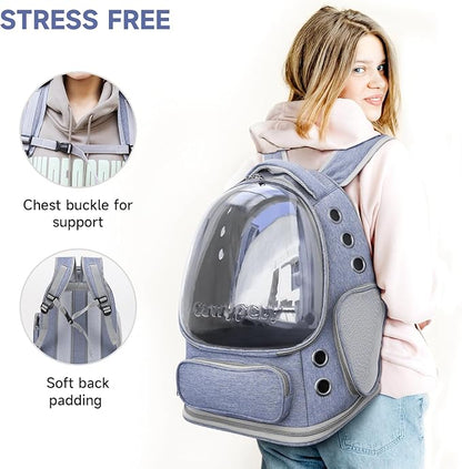 Cat Backpack Carrier, Breathable Cat Carrier Large Space Bubble Pet Backpack - Image 5