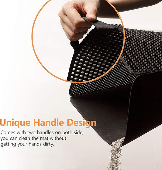 Cat Litter Mat, Upgrade Super Waterproof Back Layer Litter Box Mat, Non Slip - Image 2