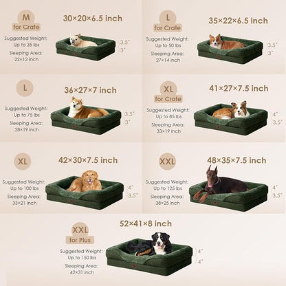 EHEYCIGA Orthopedic Dog Bed for Medium Dog, Waterproof Liner & Washable - Image 2