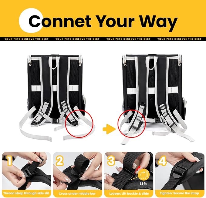 Cat Backpack Carrier for Small Dogs and Cats Fit Up to 15 Lbs, Small Dog - Image 5