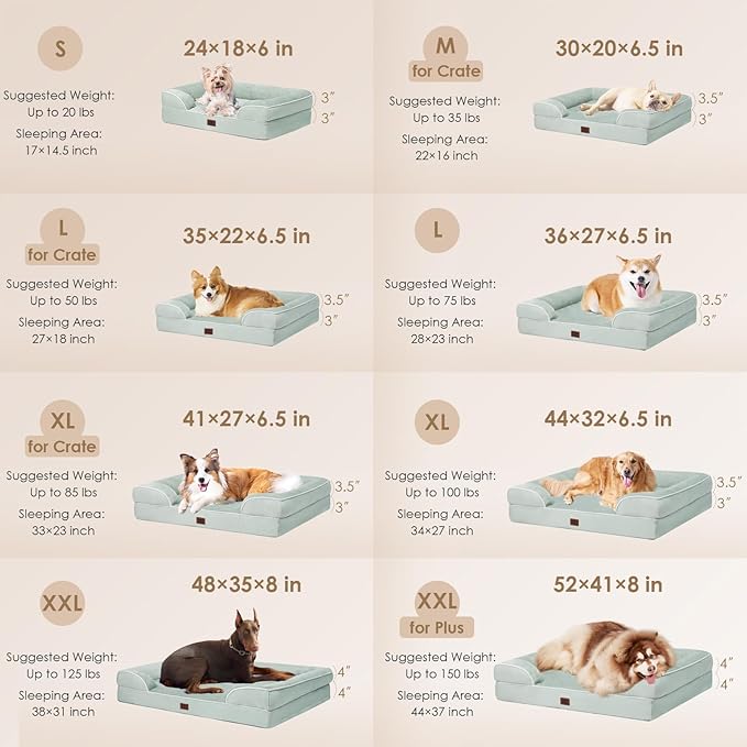 EHEYCIGA Orthopedic Dog Beds for Extra Large Dogs, Waterproof Memory Foam XL - Image 2