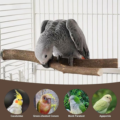 8 PCS Bird Perch Set, Natural Birch Wood Straight & Forked Perches - Image 8