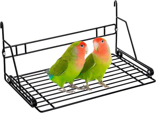 Okllen Bird Perch Stand, Bird Cage Platform Wire Patio Sundeck Playground by Okllen