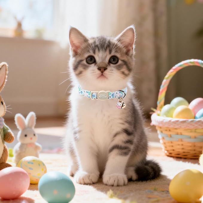 Unique Style Paws Easter Cat Collar, Easter Day Cat Collars, Adjustable Soft - Image 6