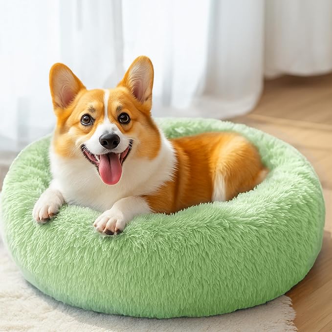 28in Large Dog Bed, Medium Size Dog and Cats, Calming Donut Bed - Image 5