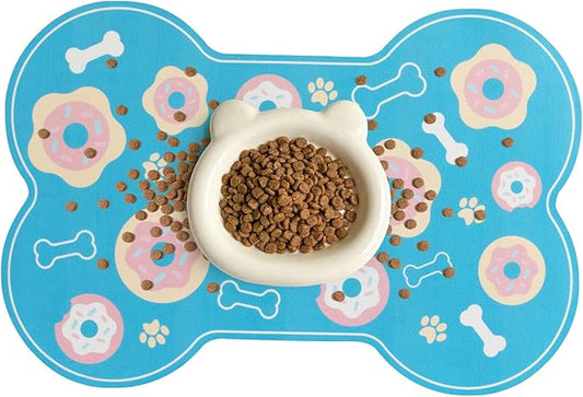 Dog Food Mat, 0.15” Thickened Super Absorbent Pet Feeding Mat by TORJOY