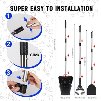 39.8'' Long Handle Dog Pooper Scooper - Image 4