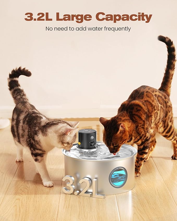 Cat Water Fountain Wireless Cordless: Cat Fountain Battery Operated - Image 6