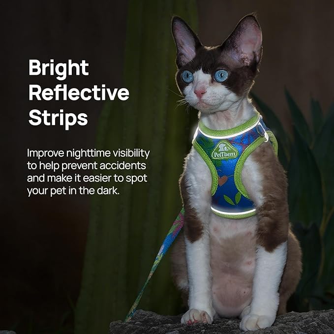Cat Harness and Leash Set, Step-in Escape Proof Adjustable Vest Harness - Image 3