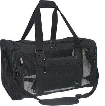 Soft-Sided Pet Carrier for Cats Small Dogs of 15 Lbs Medium Black by NextFri