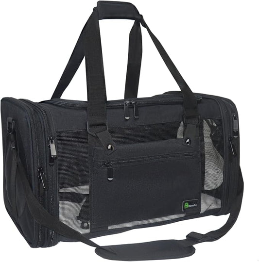 Soft-Sided Pet Carrier for Cats Small Dogs of 15 Lbs Medium Black by NextFri