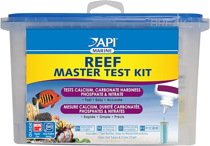 API REEF MASTER TEST KIT Reef Aquarium Water Test Kit 1-Count by API