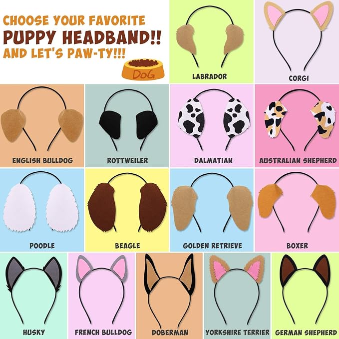 CiyvoLyeen Puppy Dog, Farm Animals Ear Headbands, - Image 4