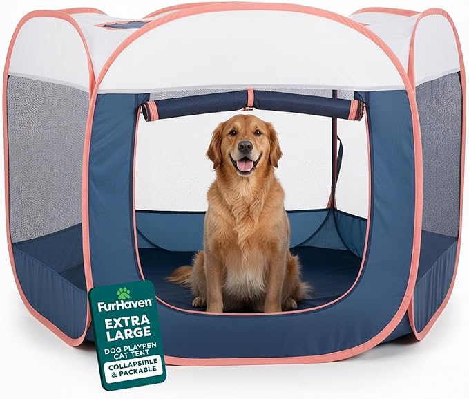 FurHaven Portable Pet Playpen for Dogs & Cats, Extra Large Indoor Kitten Playpen by FurHaven