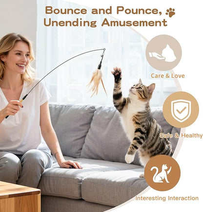 Pawaboo Feather Teaser Cat Toy - Image 5