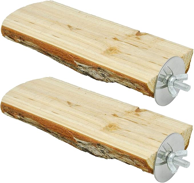Niteangel Parrot Cage Perch, Wooden Platform by Niteangel