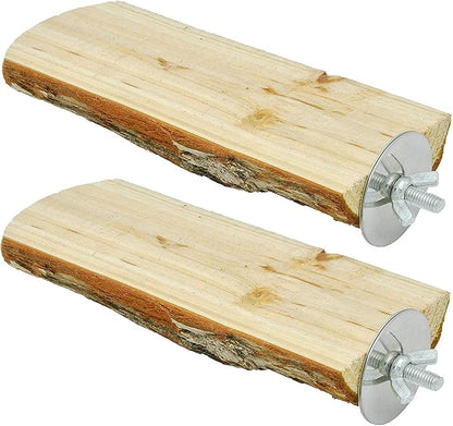 Niteangel Parrot Cage Perch, Wooden Platform by Niteangel