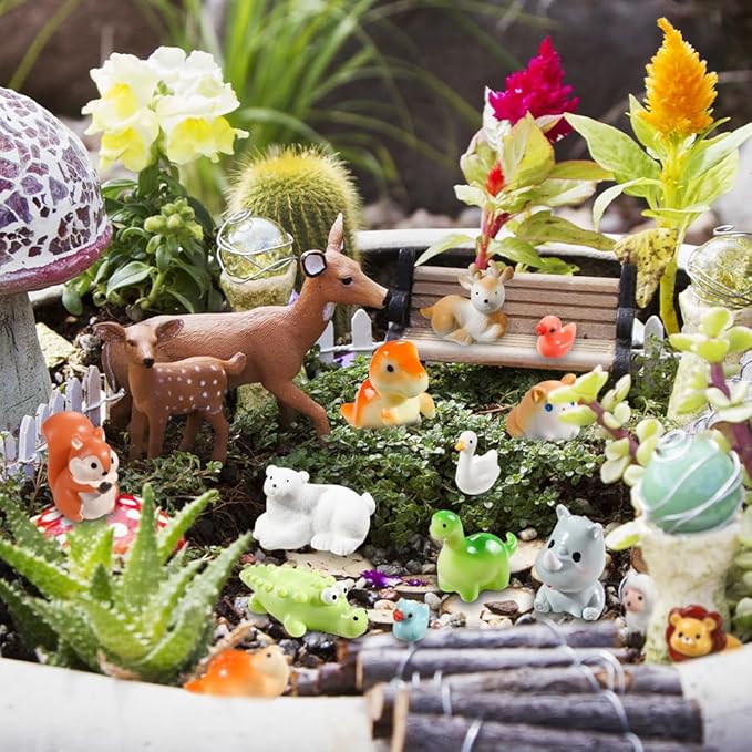 DIYDEC 40pcs Mini Resin Animal 40 Styles Tiny Resin Animals Miniature Little - Image 6