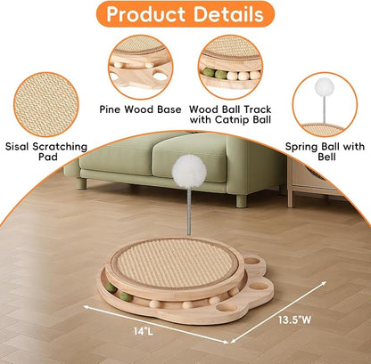 Cat Scratcher Board, 3-in-1 Cat Scratcher & Activity Center - Image 5