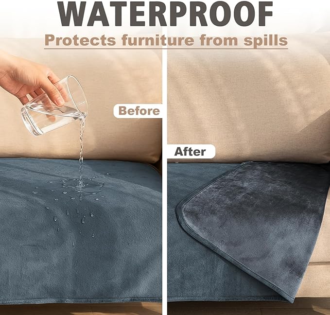 Ameritex Pet Bed Blanket Reversible 100% Waterproof Velvet Super Soft - Image 3