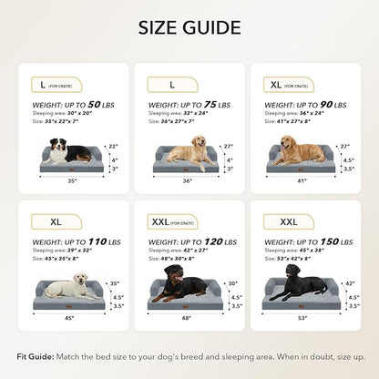 Orthopedic Dog Beds for Large Sized Dogs, Waterproof Egg Crate Foam Medium Dog - Image 5