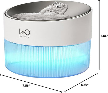 beQ Cat Water Fountain, 2.5L/84oz Inside Ultra-Quiet Stainless Steel Automatic - Image 7