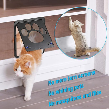 Ownpets Pet Screen Door, Inside Door 8x10x0.4 inch, Lockable Magnetic Flap - Image 3