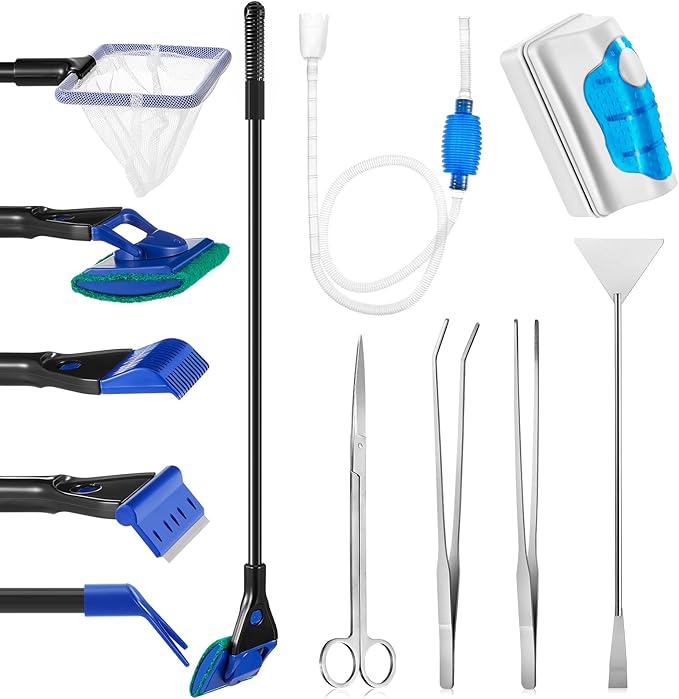 Aquarium Fish Tank Cleaning Tool Kit Include 4 Pcs Long Aquascape Tools Kit 1 by Tiangrid