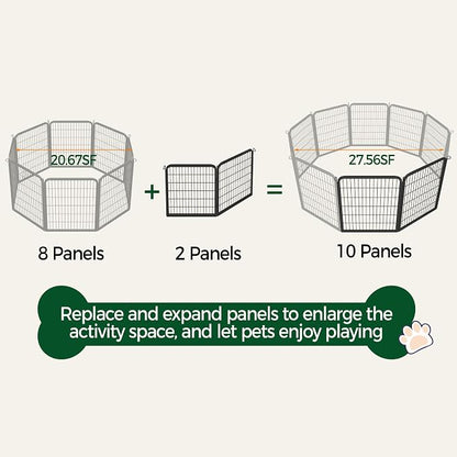 Yaheetech Dog Playpen Outdoor, 32 inch 4 Panels Dog Pen Indoor Heavy Duty Puppy - Image 8