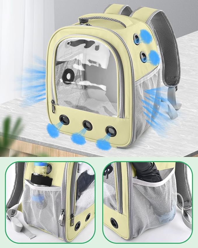 Guinea Pig Carrier Backpack, Portable Rabbit Travel Carring Bag - Image 4