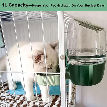 35oz Rabbit Water Bottle, Pet Hanging Automatic Water Dispenser - Image 2