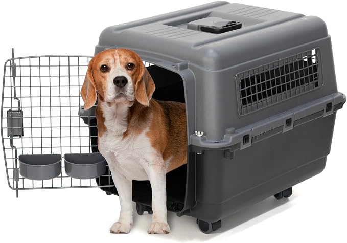 SportPet Airline Compliant MEDIUM 24.25" Travel Dog Kennel-Durable Plastic - Image 2