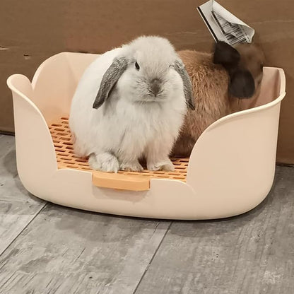 15.1"X11.0" Large Rabbit Litter Box, Plastic Square Rabbits Potty Trainer - Image 3