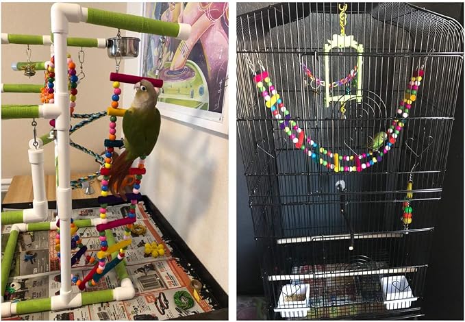 DS. DISTINCTIVE STYLE Bird Ladder Toys Coloured Flexible Parrot Swing Bridge - Image 6
