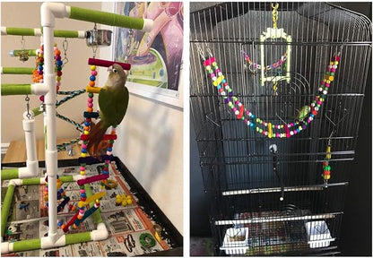 DS. DISTINCTIVE STYLE Bird Ladder Toys Coloured Flexible Parrot Swing Bridge - Image 6