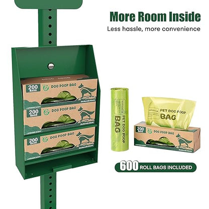 Dog Waste Station Outdoor, Pet Waste Disposal Station Rustproof Aluminum - Image 7