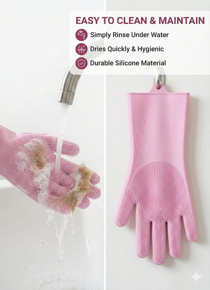 3-in-1 Stress-Free Dog Bathing Kit – Silicone Grooming Gloves, Suction Lick Mat - Image 6