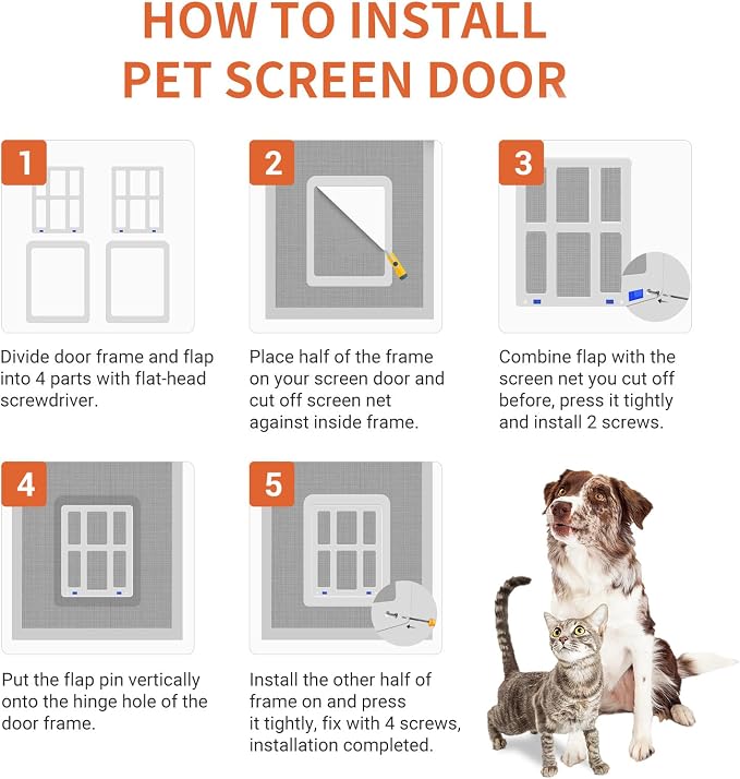 PETLESO Large Dog Door for Screen Door - Image 6