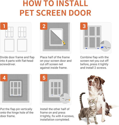 PETLESO Large Dog Door for Screen Door - Image 6