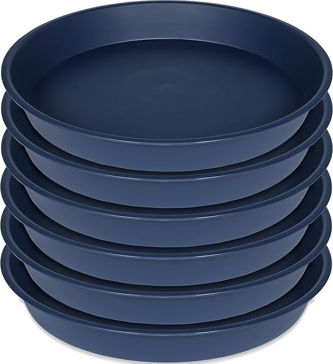 6 Pack of 8 inch Plant Saucer Blue, Plastic Plant Water Tray 8 inch Round - Image 8